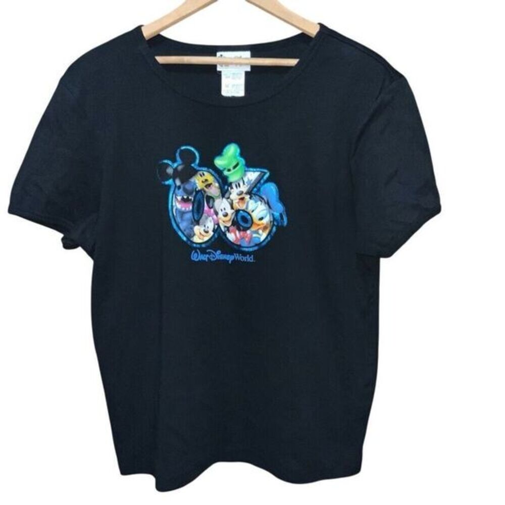 Disney World Mickey Mouse Graphic T Shirt Black 2XL
